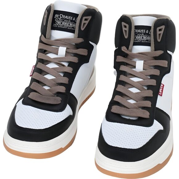 Levi's Drive High Top Sneaker White Black Casual Streetwear Men's US 8M - Picture 5 of 6